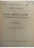 Opis obyczajów za panowania Augusta III,1950 r.