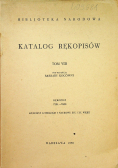 Katalog rękopisów Tom VIII