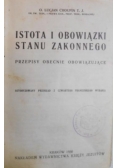 Istota i obowiązki stanu zakonnego 1930 r.