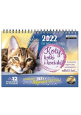Kalendarz 2022 pocztówkowy Koty
