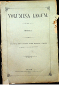 Volumina Legum Tom IX 1889r