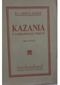 Kazania o sakramencie pokuty, 1929 r.