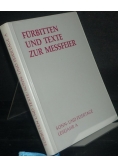 Furbitten und texte zur messfeier