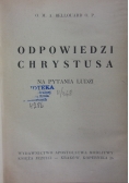 Odpowiedzi Chrystusa na pytania ludzi, 1948 r.
