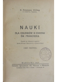 Nauki dla członków III zakonu Św. Franciszka. 1929 r.