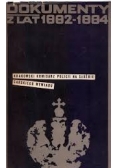 Dokumenty z lat 1882-1884