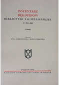Inwentarz rękopisów Biblioteki Jagielońskiej, nr 7001-8000