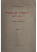 Wartości życiowe religji, 1936r