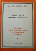 Tekst i język Problemy semantyczne