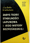 Zarys Teorii Stabilności Lapunowa i jego metody bezpośredniej