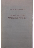 Próba krytyki marksistowskiej