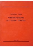 Wprowadzenie do teorii terminu