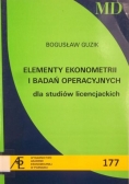 Elementy ekonometrii i badań operacyjnych