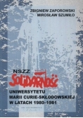 NSZZ Solidarność Uniwersytetu Marii Curie-Skłodowskiej w latach 1980-1981