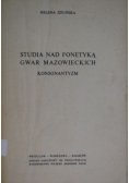 Studia nad fonetyką gwar mazowieckich