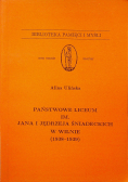 Państwowe liceum im Jana i Jędrzeja Śniadeckich w Wilnie