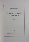 Kronika lat wojny i okupacji Tom I