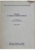 Studia z teorii i historii poezji