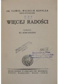 Więcej radości, 1928 r.