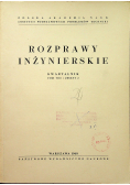 Rozprawy inżynierskie Tom VIII