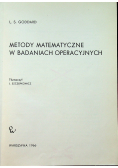 Metody matematyczne w badaniach operacyjnych