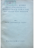 Materjały komisji dla usprawnienia administracji publicznej, 1929r.