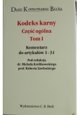 Kodeks Karny część ogólna tom 1
