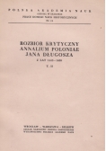 Rozbiór krytyczny Annalium Poloniae Jana Długosza, Tom II