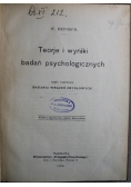 Teorje i wyniki badań psychologicznych Część 1 1902 r.