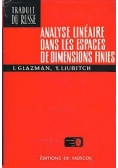 Analyse lineaire dans les espaces de dimensions finies
