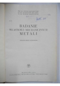 Badanie własności mechanicznych metali