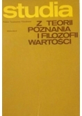 Studia z teorii poznania i filozofii wartości