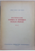 Dictionnaire Juridique et economique francais-polonais A - J