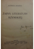 Zarys literatury rzymskiej, 1922 r.