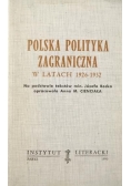 Polska polityka zagraniczna w latach 1926 - 1932