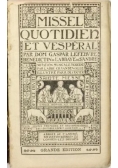 Missel Quotidien Et Vesperal, 1928 r.