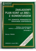 Zakładowy plan kont od 2002 r. z komentarzem