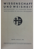 Wissenschaft und Weisheit, 1934r.
