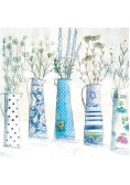 Karnet kwadrat z kopertą Five Vases in Blues