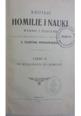 Krótkie homilie i nauki, 1907 r.