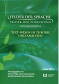Felder der Sprache Felder der Forschung