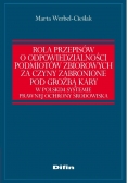 Rola przepisów o odpowiedzialności podmiotów zbiorowych za czyny zabronione pod groźbą kary