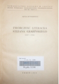 Twórczość Literacka Stefana Grabińskiego