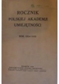 Rocznik Polskiej Akademii Umiejętności rok 1934/1935 1936r.