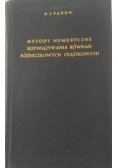 Metody numeryczne. Rozwiązywania równań różniczkowych cząstkowych
