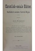 Christlich-sociale Blatter, 1881r.