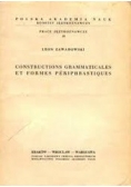 Constructions Grammaticales Et Formes Periphrastiques
