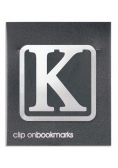 Metalowa zakładka - Litera K Clip-on