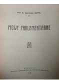 Mowy parlamentarne, 1928 r.