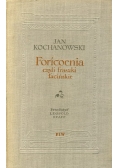 Foricoenia czyli fraszki łacińskie